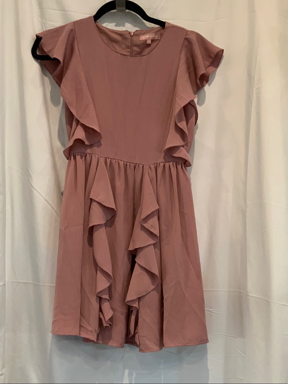 BCBGirls Dusty Rose Ruffle Mini Dress